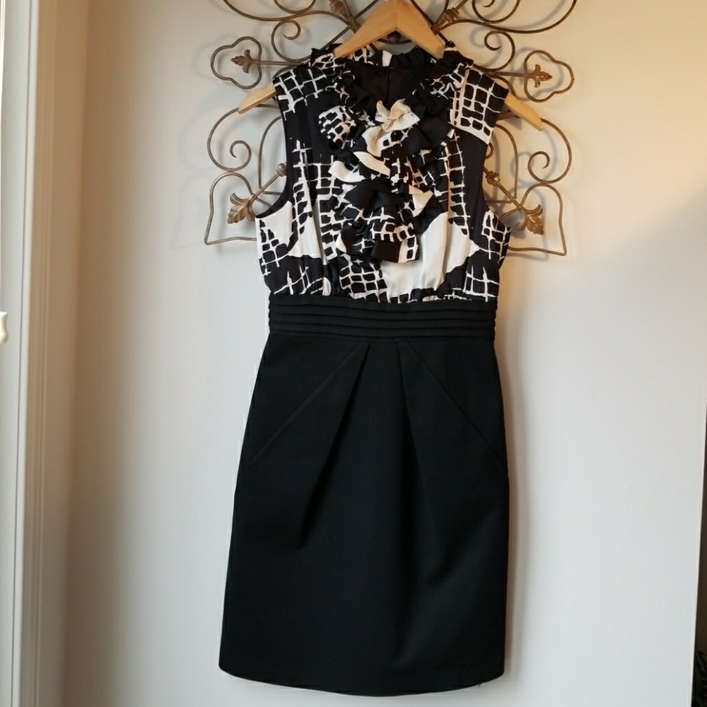Max and Cleo Black and White Dress